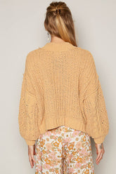 POL Mock Neck Cable Knit Sweater OutfitFlow